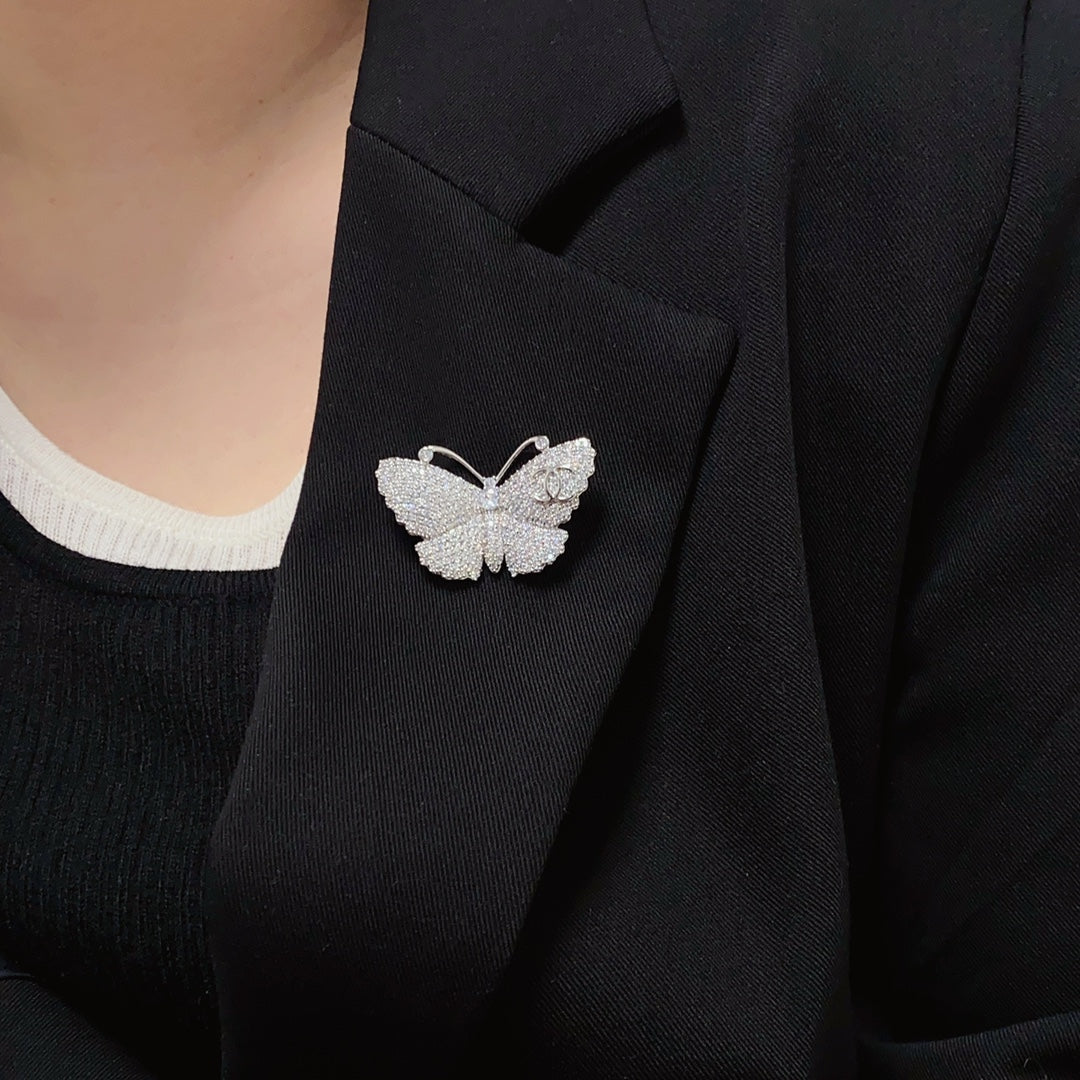 18K Chanel Butterfly Diamonds Brooch