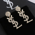 18K Saint Laurent YSL Diamonds Earrings