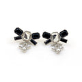 18K Chanel Bow Tie Crystals Earrings