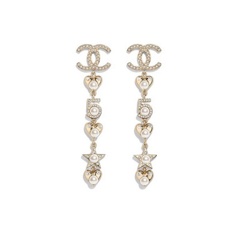 18K Chanel No.5 Long Earrings