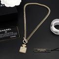 18K Chanel Diamond Perfume Bottle Pendant Necklace