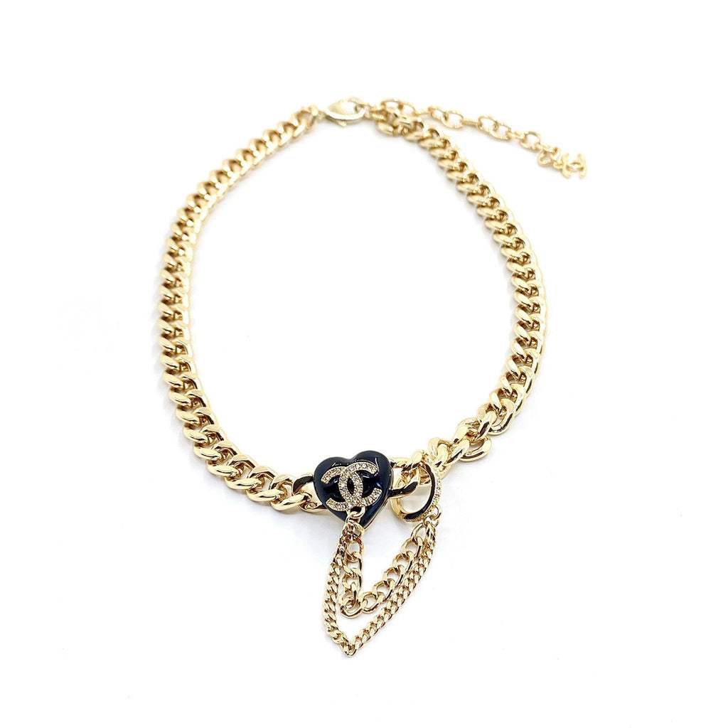 18K Chanel Black Choker Necklace