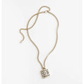 18K Chanel Square Logo Necklace