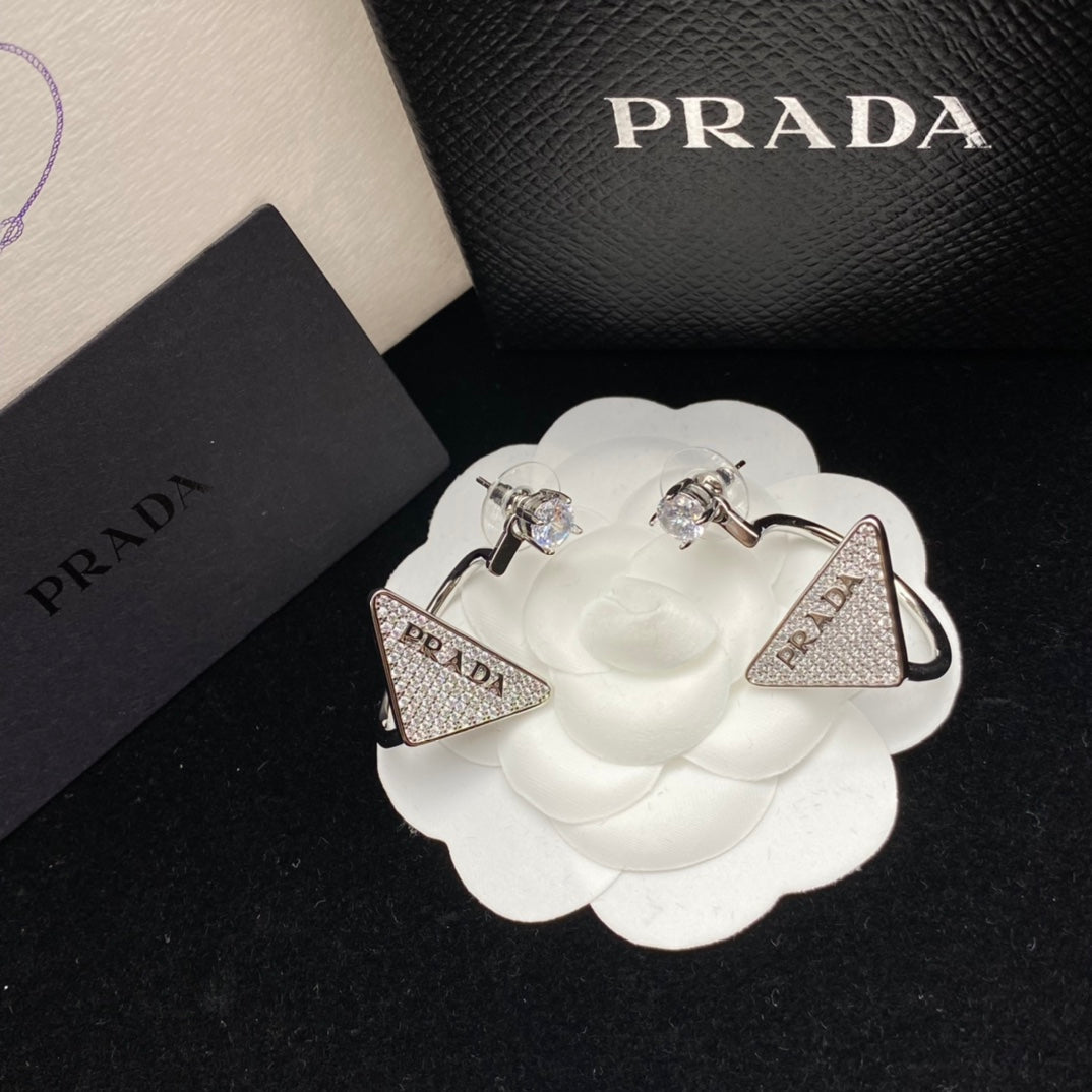 18K Prada Diamond Earrings