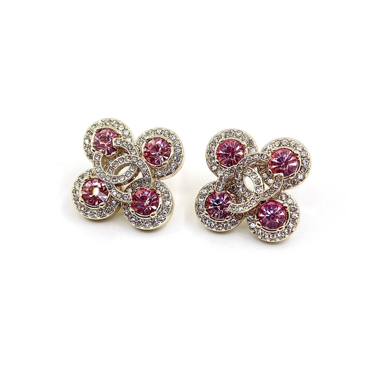 18K Chanel Pink Diamonds Earrings