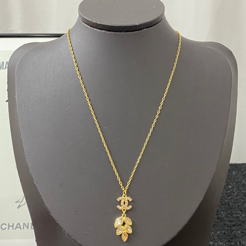 18K Chanel Flower Crystal Necklace
