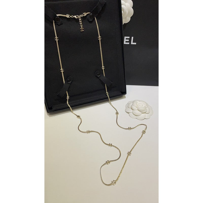 18K Chanel 24B Flowers Long Necklace
