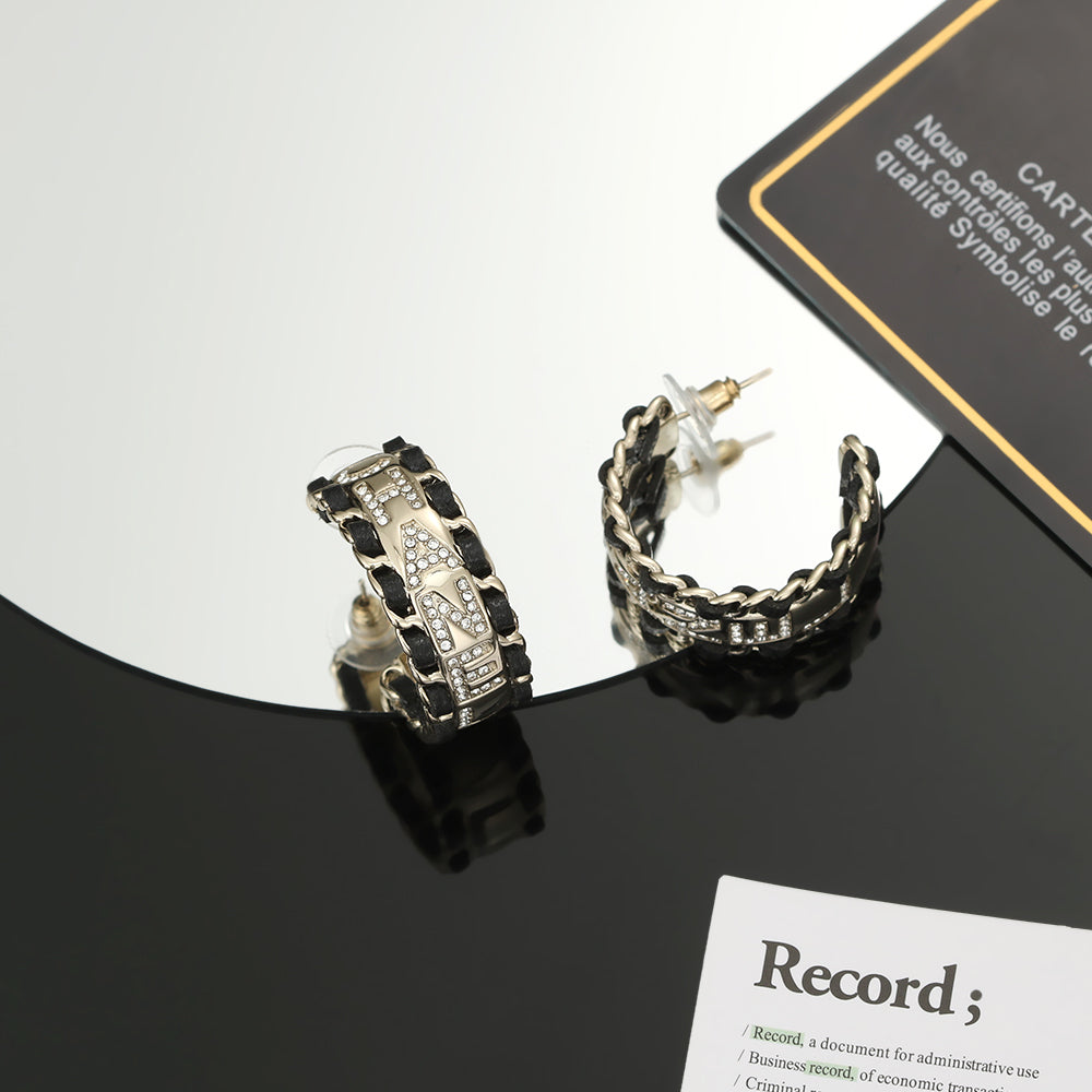 18K Chanel Strass Earrings