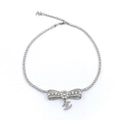 18K Chanel Diamonds Bow Tie Necklace