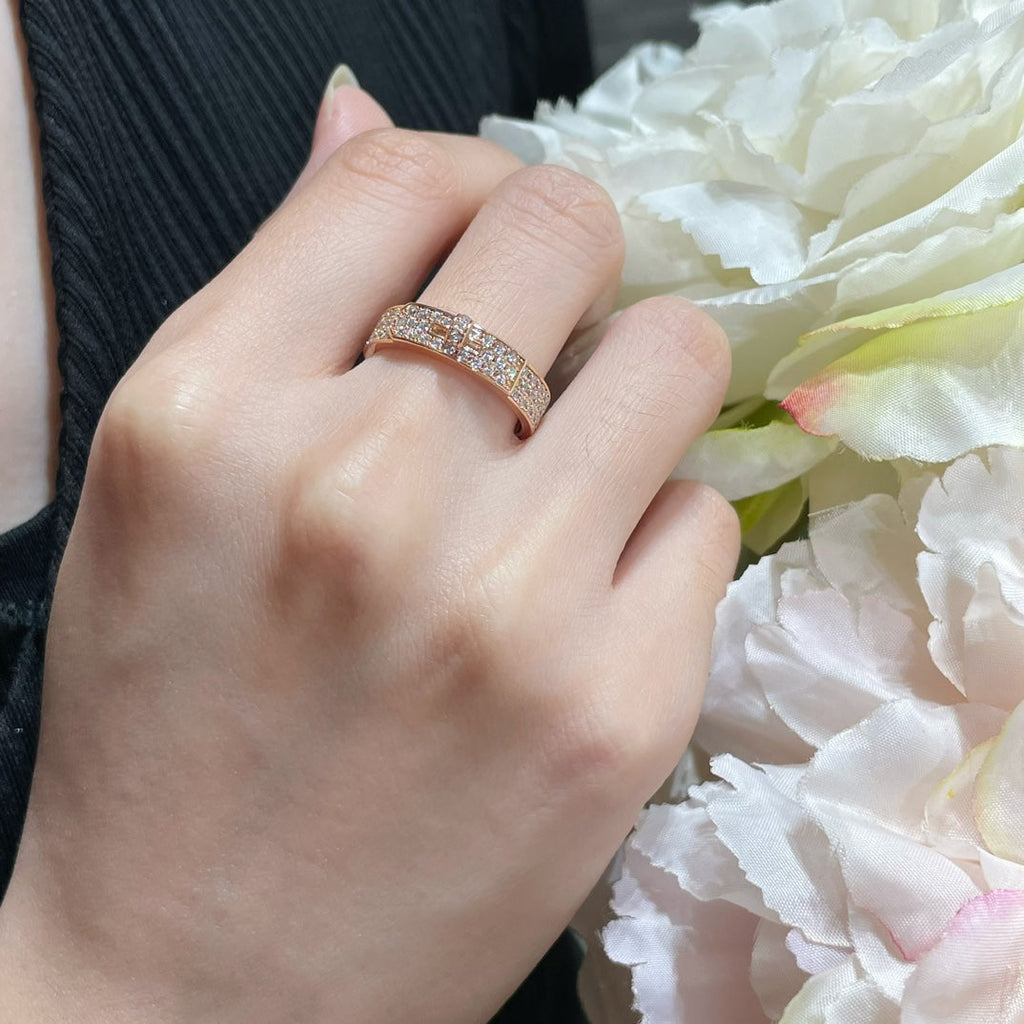 18K Collier De Chien Diamonds Hermès Ring