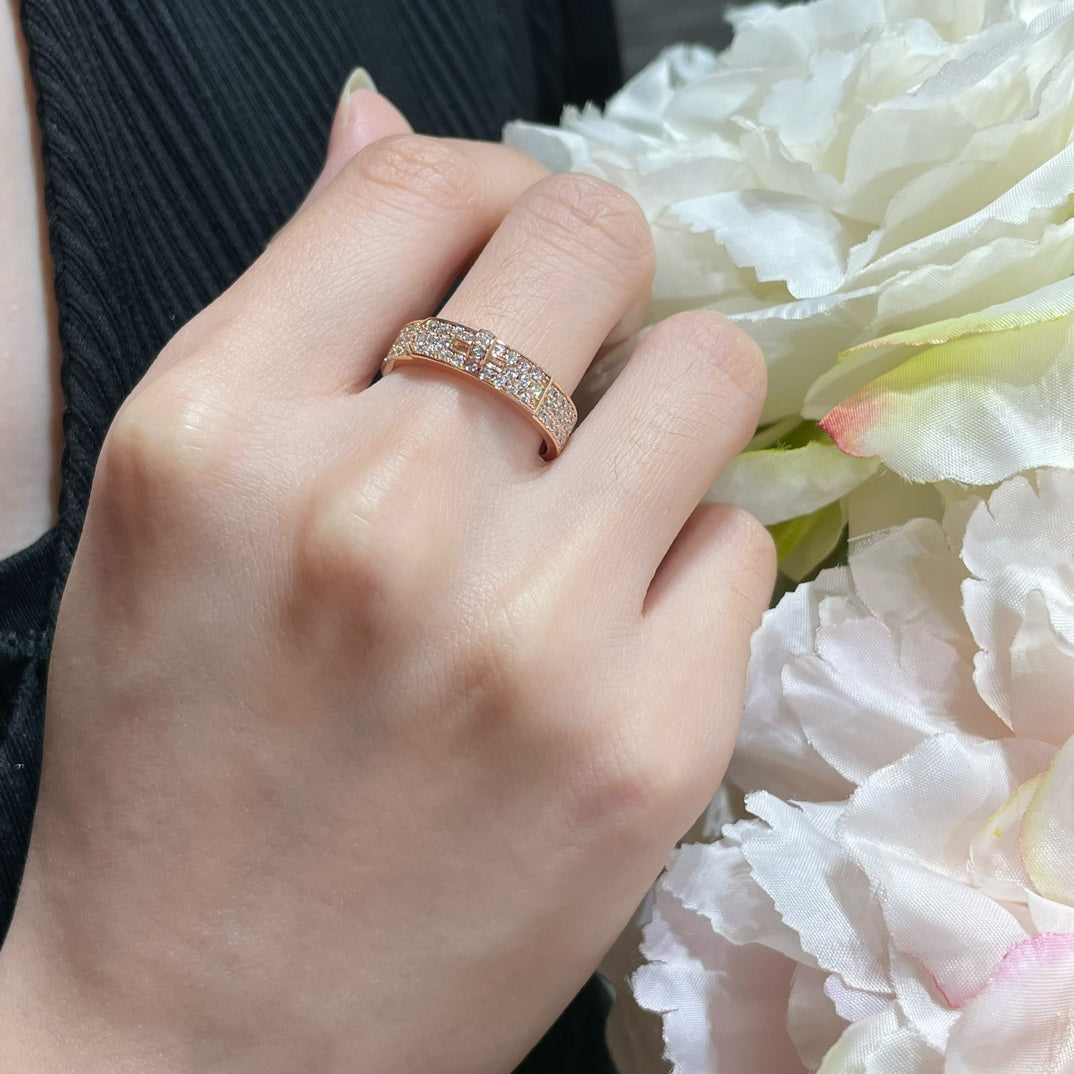 18K Collier De Chien Diamonds Hermès Ring