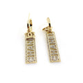 18K Chanel Crystals Long Letter Earrings