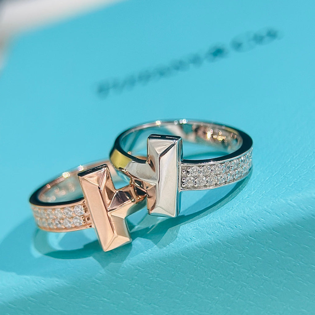 18K Tiffany & Co. Narrow Pave Ring