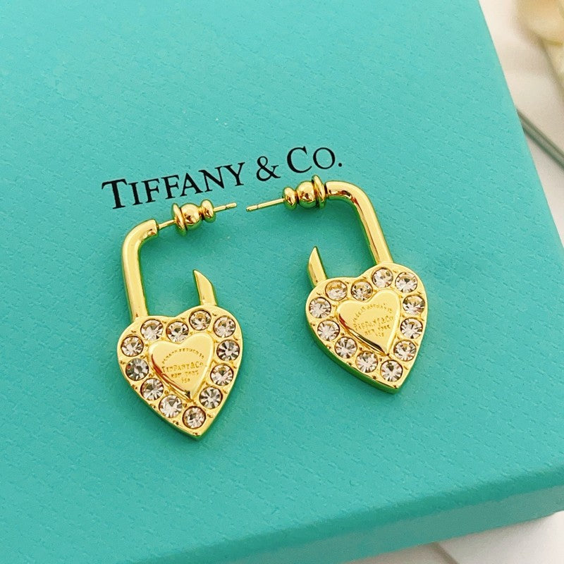 18K Tiffany & Co. Diamond Heart Earrings