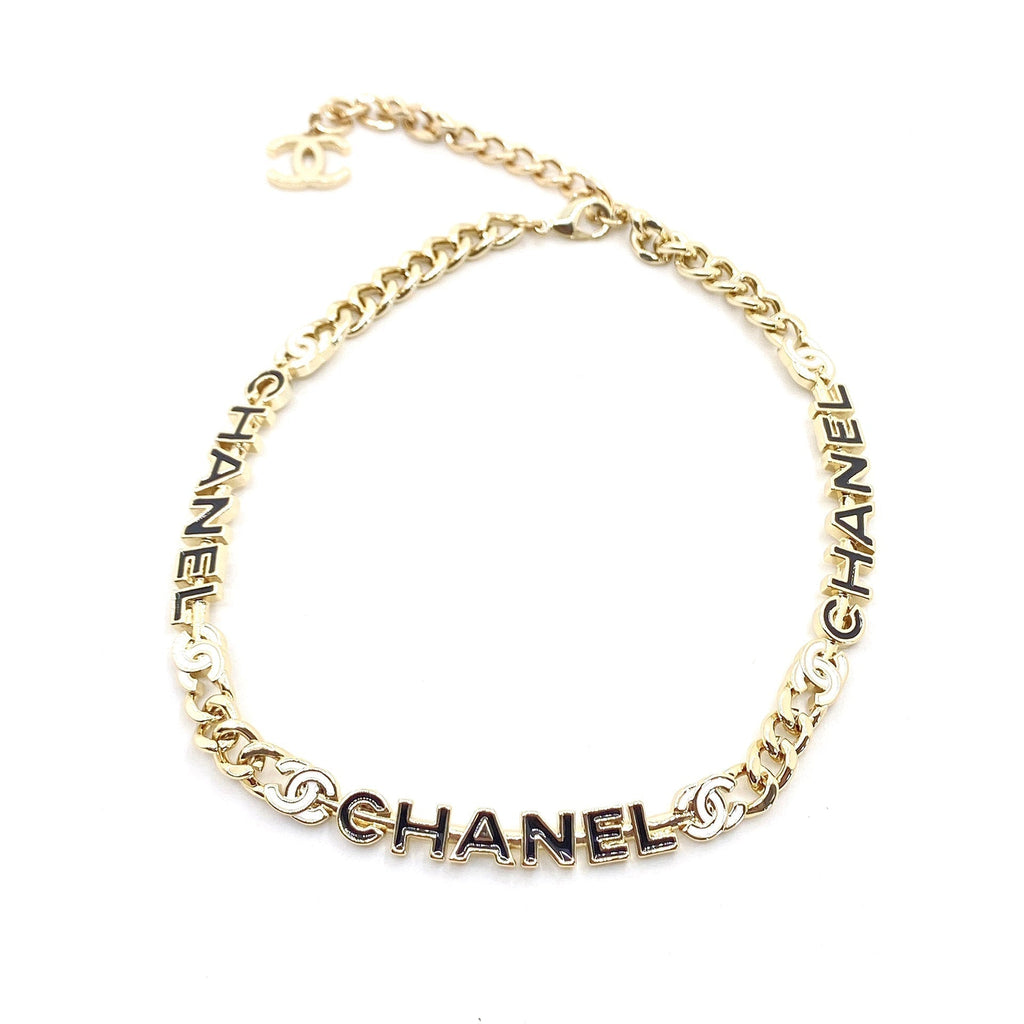 18K Chanel Chain Choker Necklace