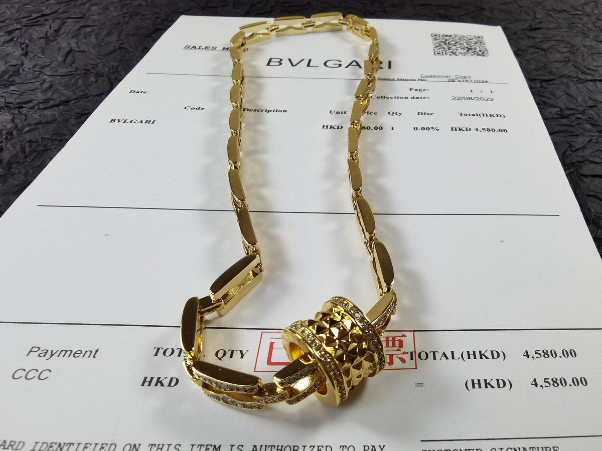 18K BVLGARI B.ZERO1 Diamonds Chain Link Necklace
