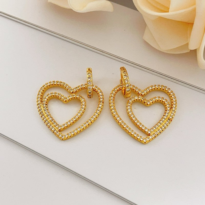 18K Tiffany & Co. Heart Diamond Earrings