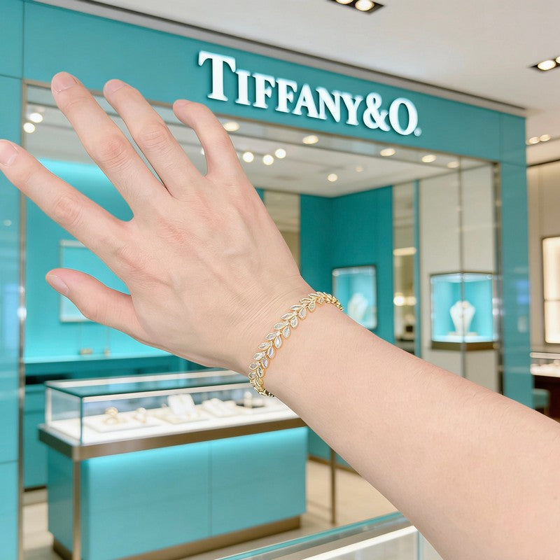 18K Return to Tiffany & Co. Crystal Rose Gold Bracelet