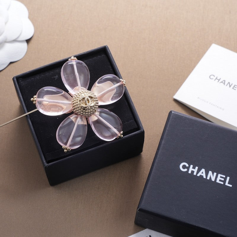 18K Chanel Pink & Purple Brooch