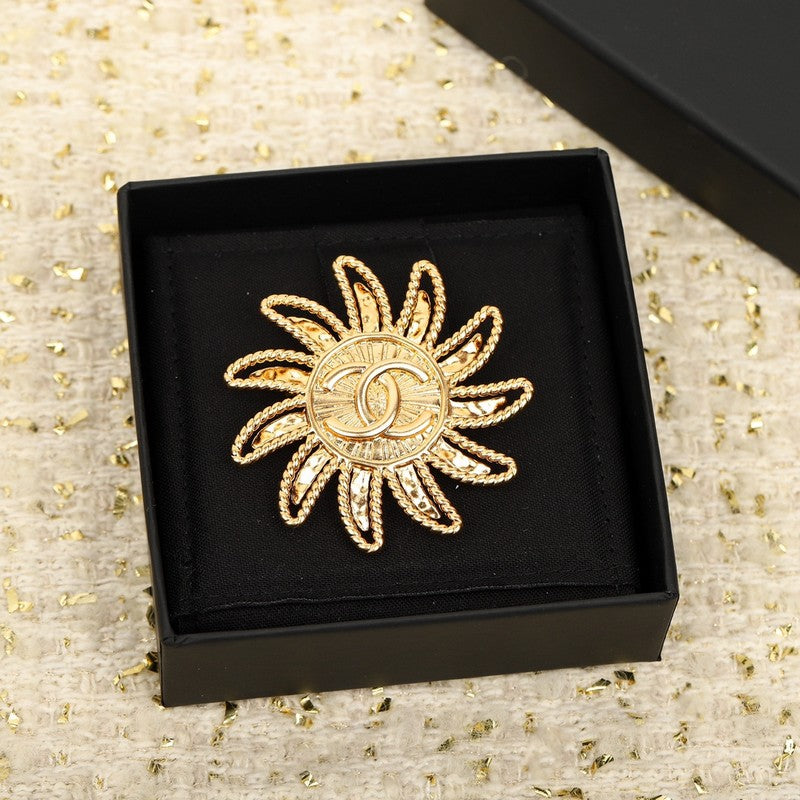 18K Chanel Sunflower Brooch