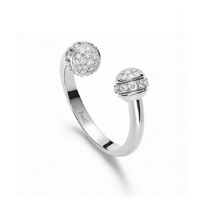 18K Piaget Open White Gold Ring