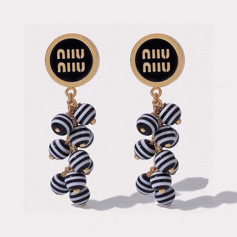 18K Miu Miu Blue & Pink Ball Earrings