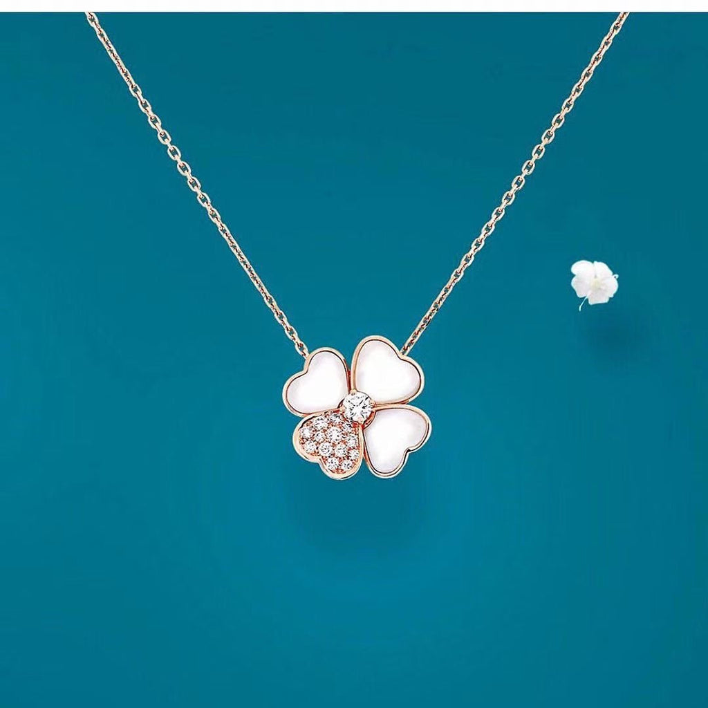 18K Van Cleef & Arpels Cosmos Clip pendant Necklace