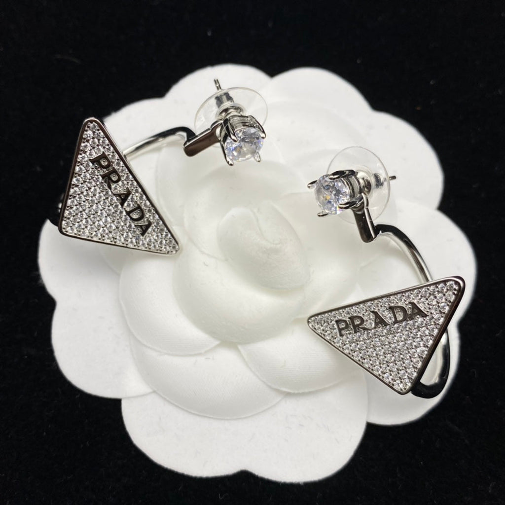 18K Prada Diamond Earrings