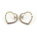 18K Chanel Diamond Heart Earrings