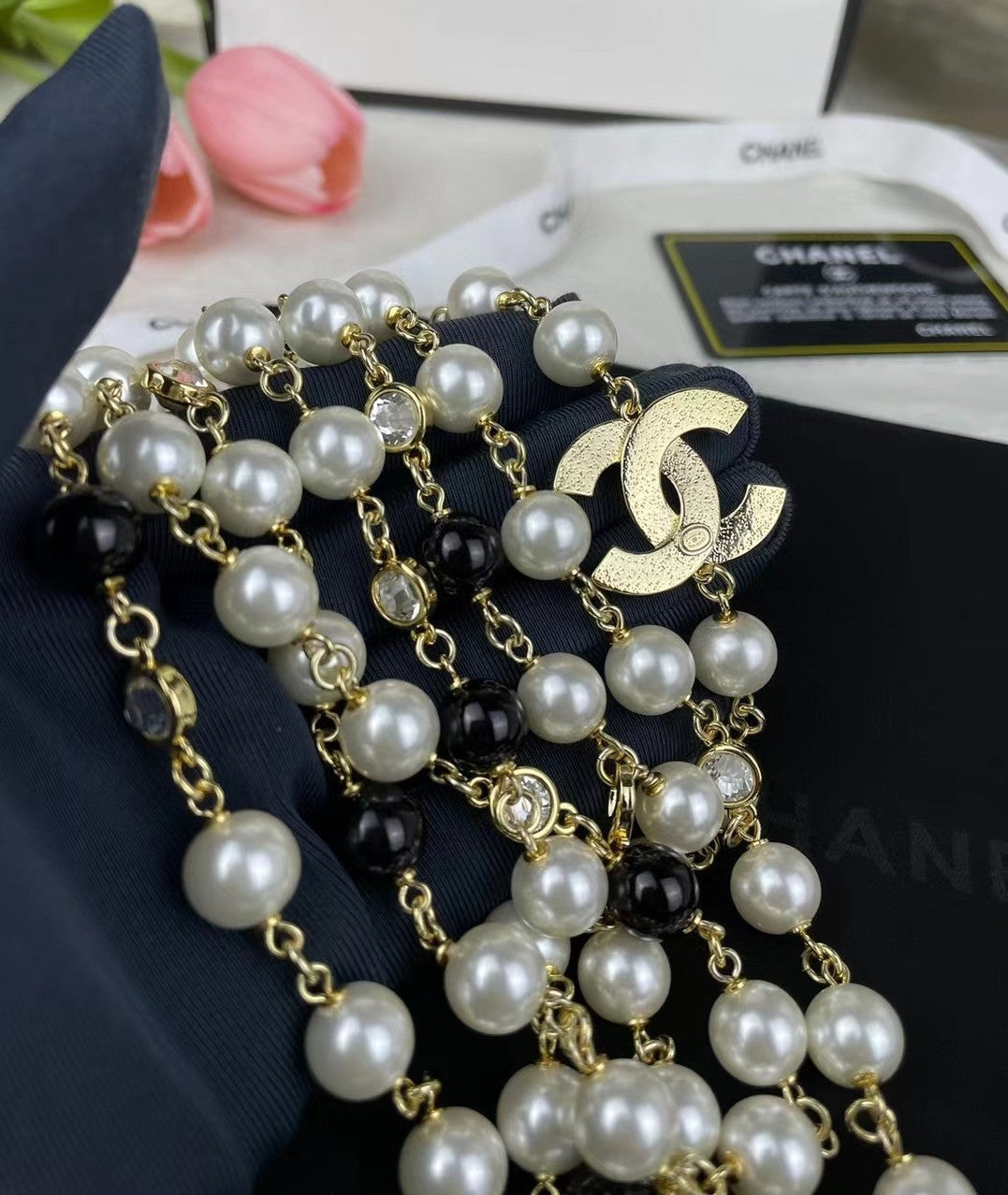 18K Chanel 23S Long Pearls Necklace
