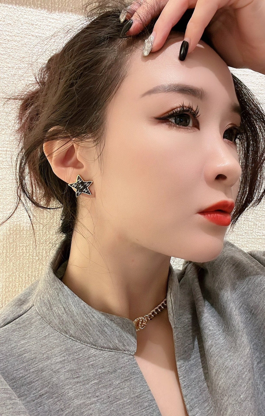 18K Chanel Star Earrings