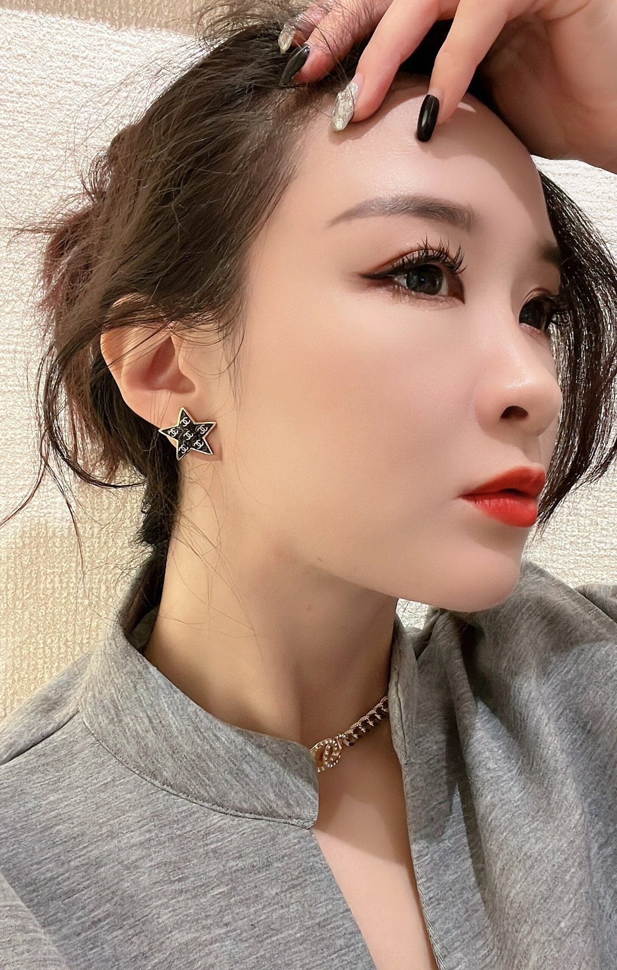 18K Chanel Star Earrings