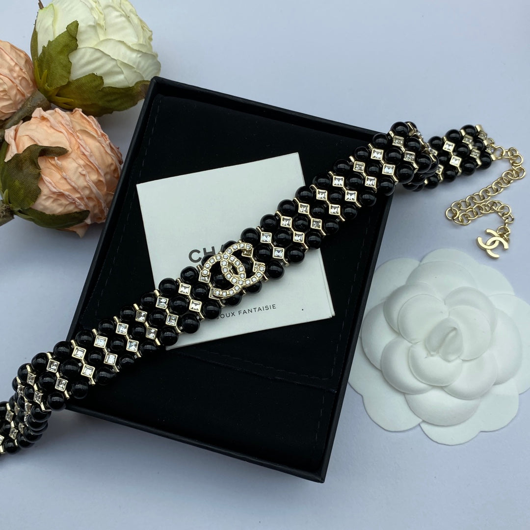 18K Chanel Strass Choker Necklace