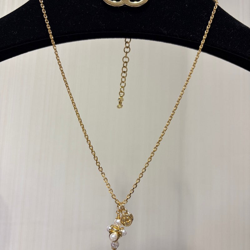 18K Chanel 26P Grape Pearl Gold Necklace