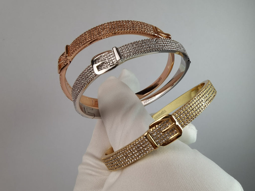 18K Kelly Diamond Vintage Hermès Bracelet