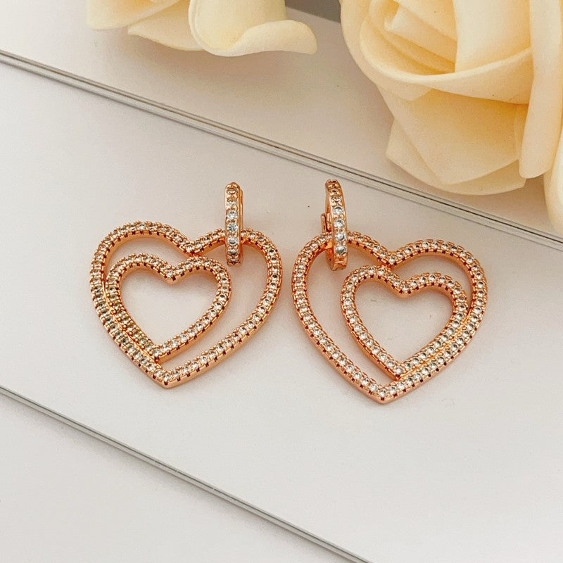 18K Tiffany & Co. Heart Diamond Earrings