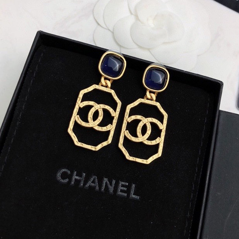 18K Chanel Perfume Bottle Earrings