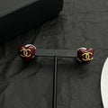 18K Chanel Red Heart Earrings
