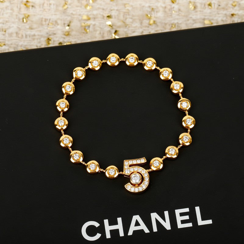 18K Chanel NO.5 Diamond Gold Bracelet