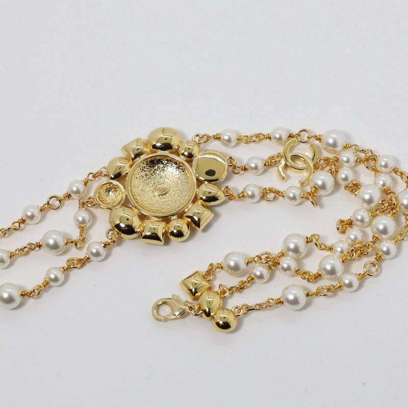 18K Chanel Color Crystal Pearls Choker Necklace