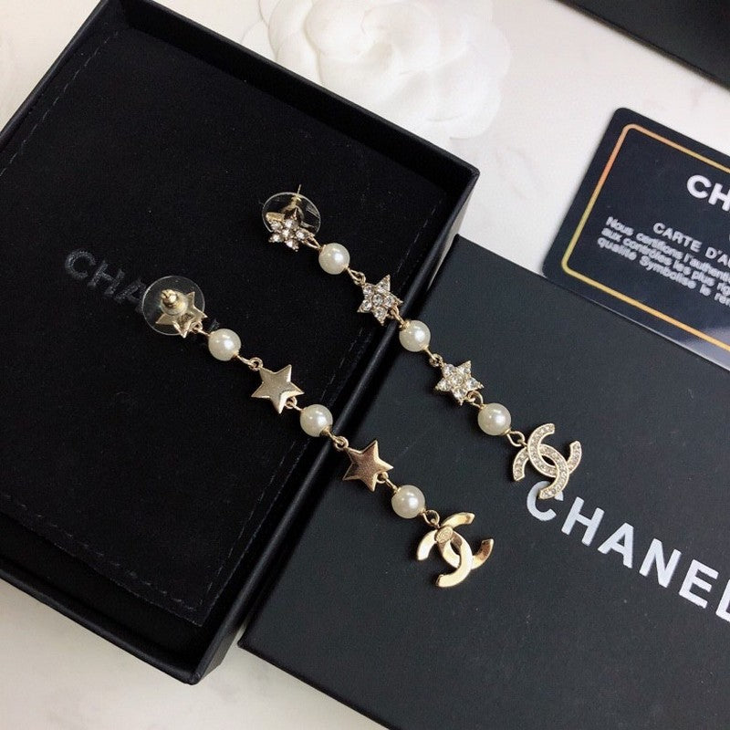 18K Chanel Long Tassel Earrings