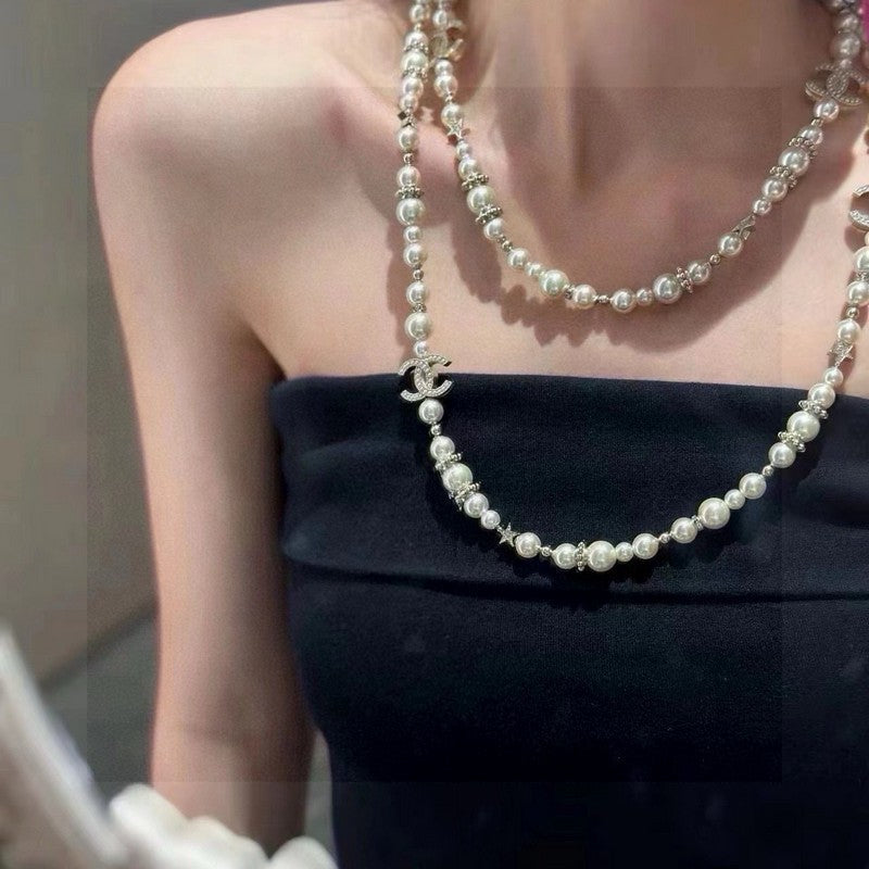 18K Chanel 26C Long Pearl Necklace