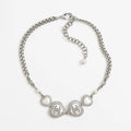 18K Chanel Heart Crystals Necklace