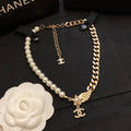 18K Chanel Wing Chain Necklace
