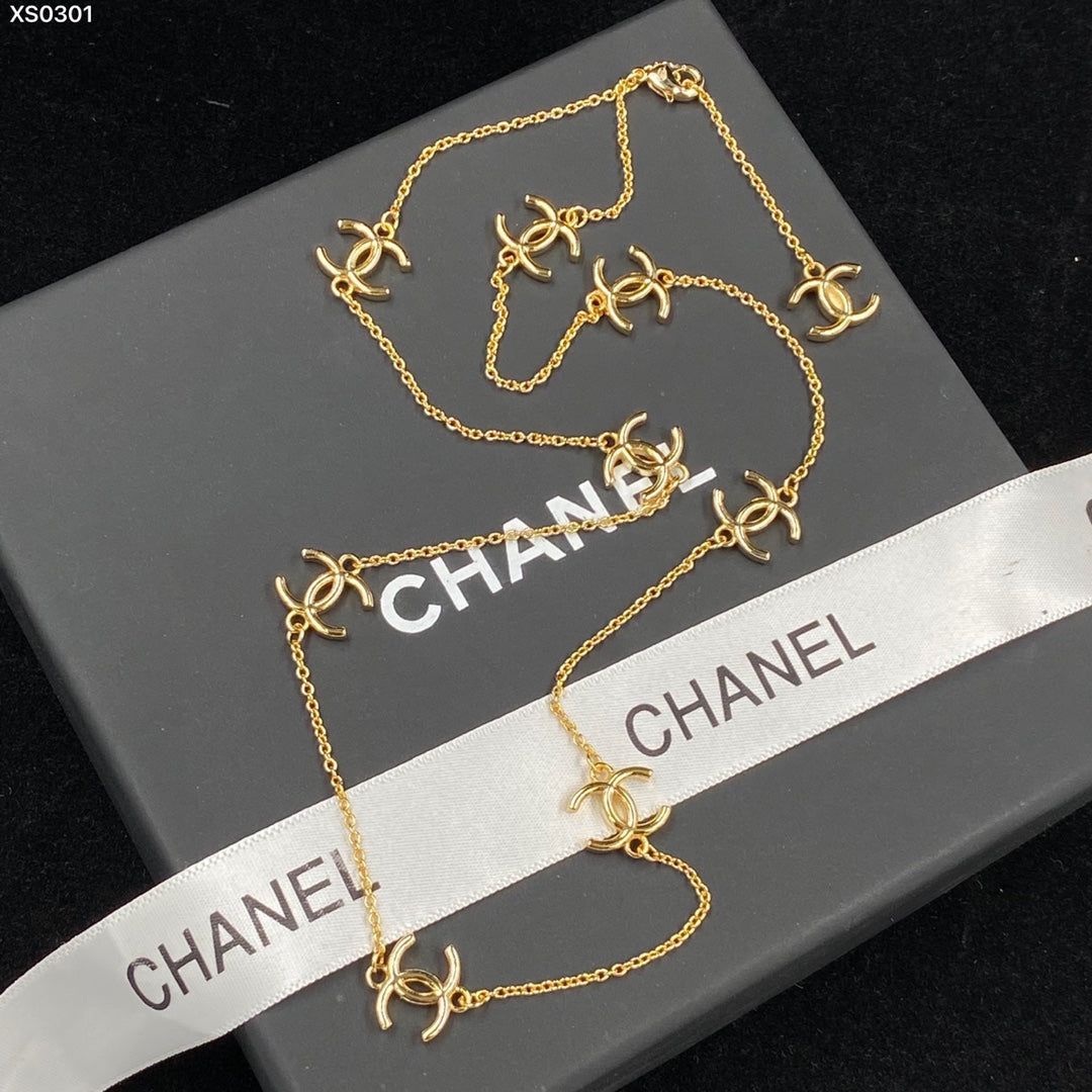 18K Chanel Multi-Logo Necklace