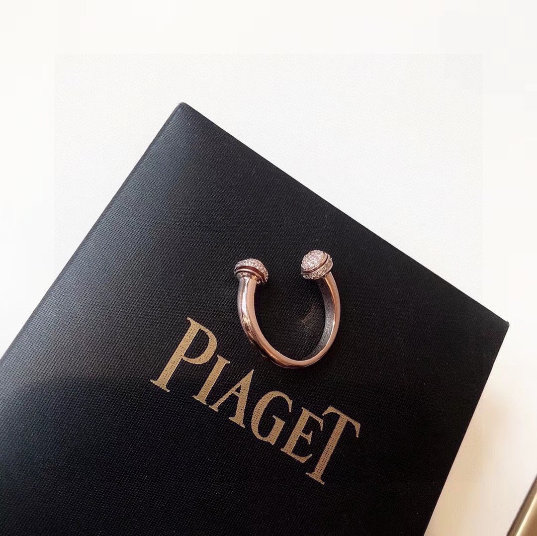 18K Piaget Open Rose Gold Ring