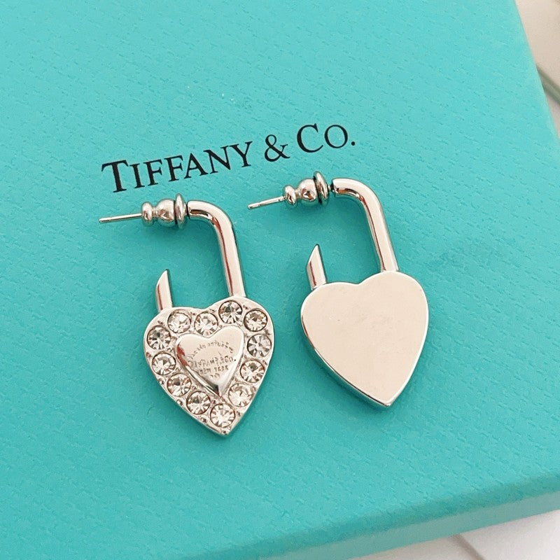 18K Tiffany & Co. Diamond Heart Earrings