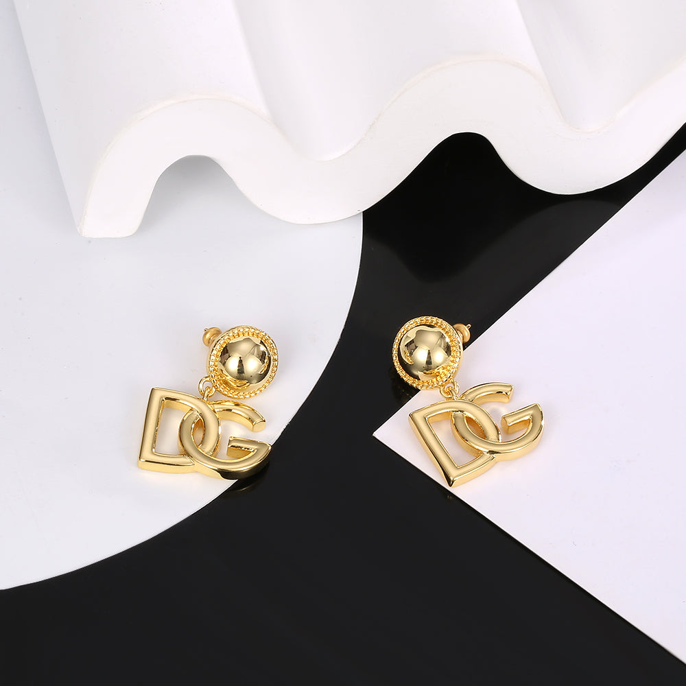 18K Dolce & Gabbana DG Gold Earrings