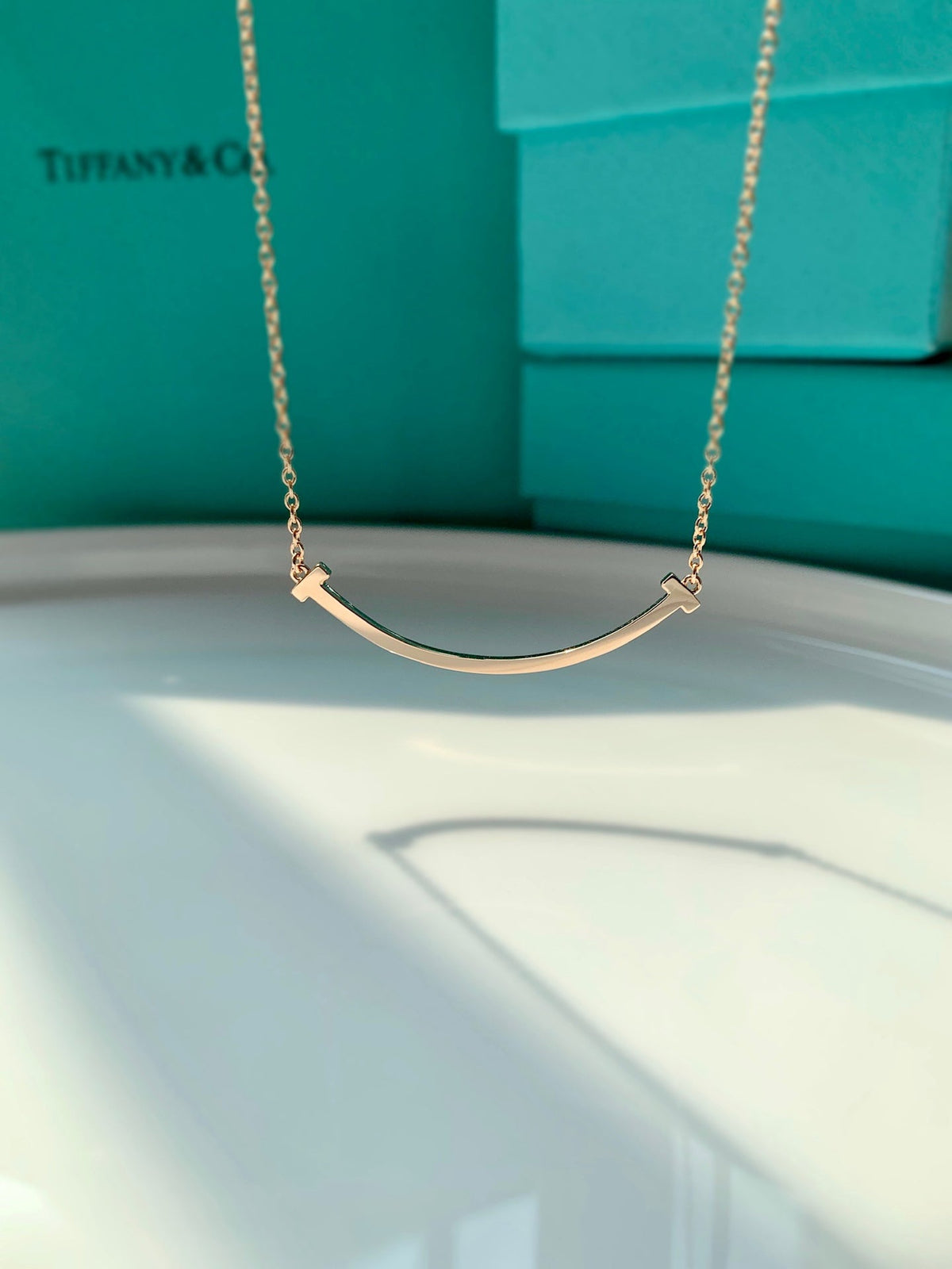 18K Tiffany & Co. Smile Pendant Necklace