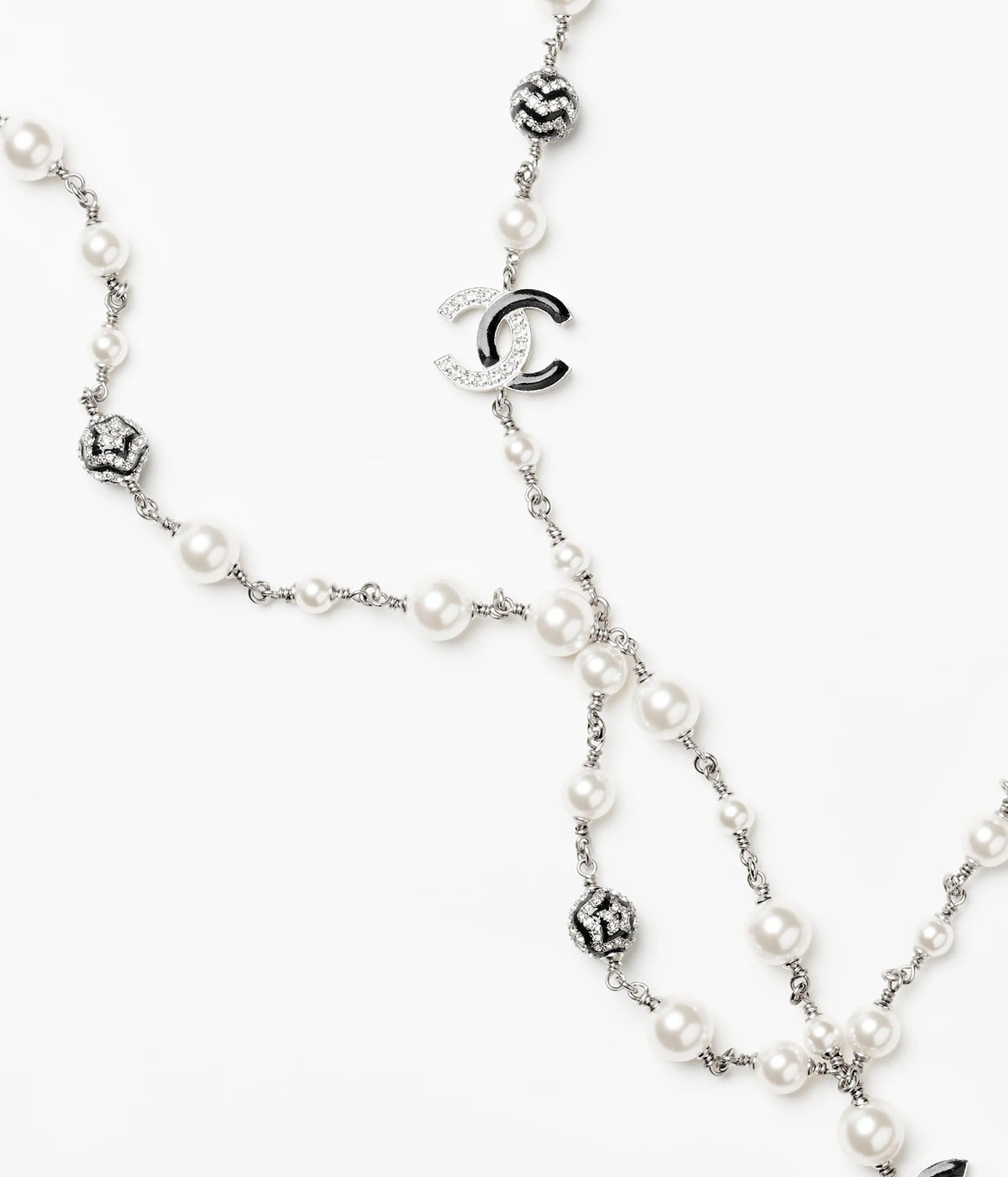 18K Chanel Star Pearls Long Necklace